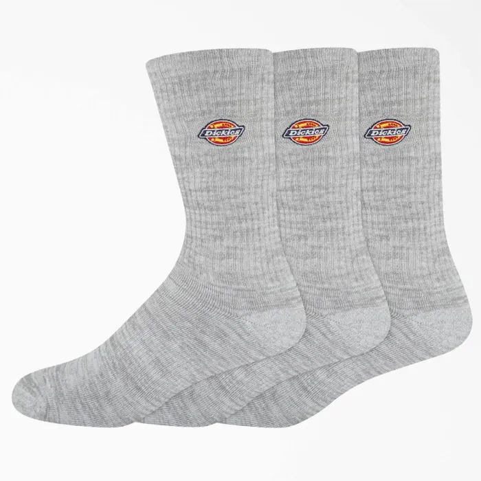 Dickies Socks Dickies Embroidered Crew Socks Size 612 3Pack Gray Gray gy 8211 Women