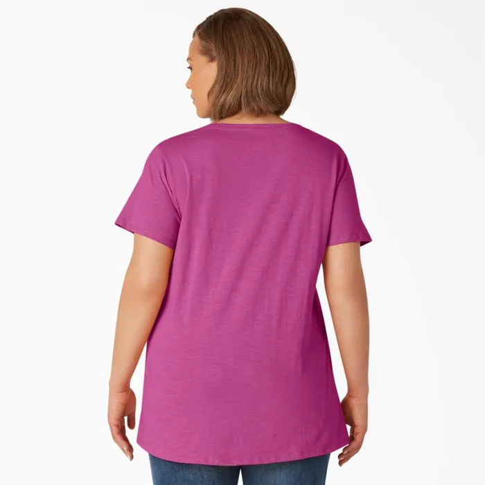 Dickies Tops Women039s Plus Short Sleeve VNeck TShirt Festival Fuchsia Festival Fuchsia f2f 8211 Women Dickies Tops Women039s Plus Short Sleeve VNeck TShirt Festival Fuchsia Festival Fuchsia f2f 8211 Women