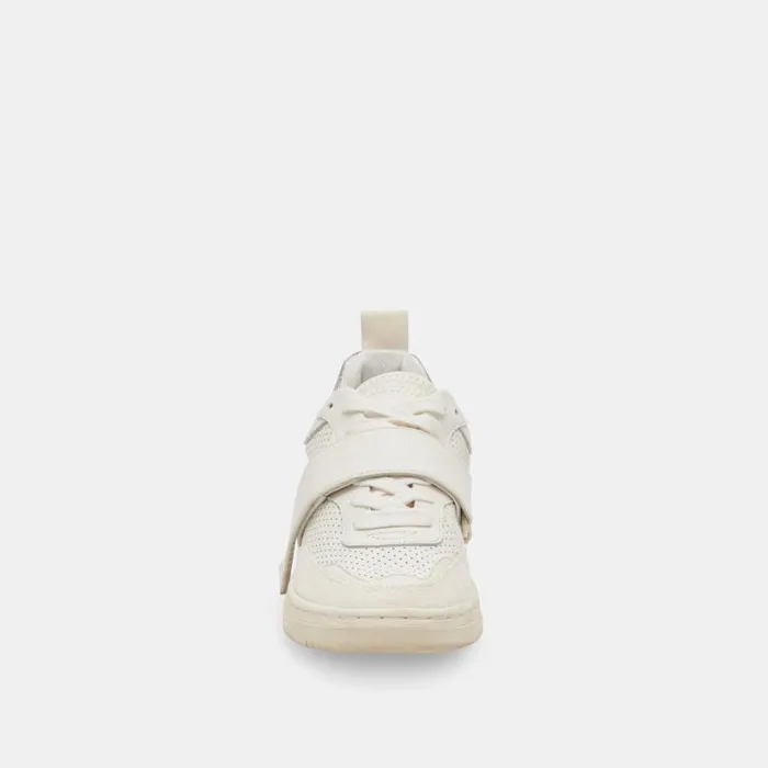 Dolce Vita Alvah Sneakers White Perforated Leather Women Sneakers
