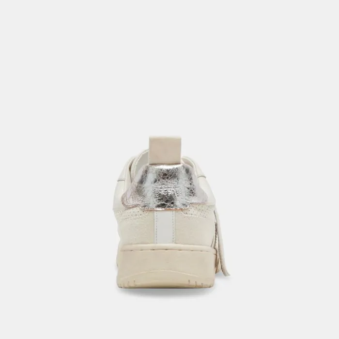 Dolce Vita Alvah Sneakers White Perforated Leather Women Sneakers