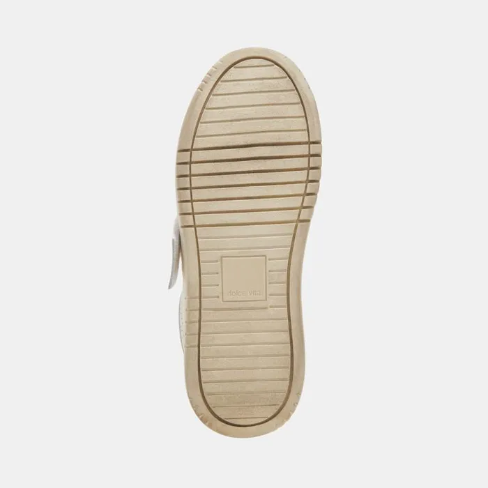 Dolce Vita Alvah Sneakers White Perforated Leather Women Sneakers