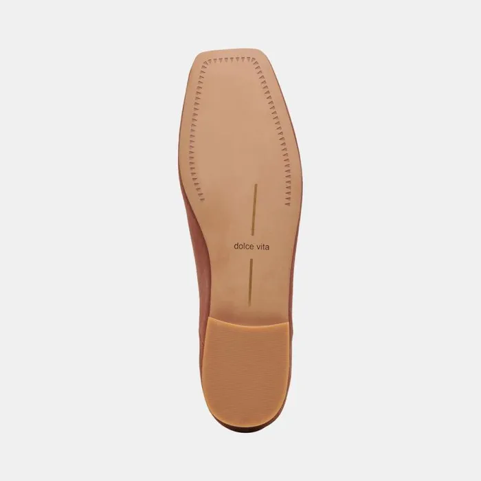Dolce Vita Anisa Wide Ballet Flats Copper Metallic Suede Women Flats and Loafers