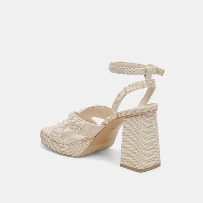 Dolce Vita Aries Pearl Heels Vanilla Pearls Women Heels