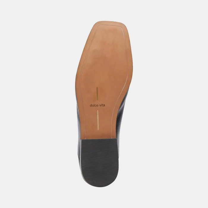 Dolce Vita Beny Wide Flats White Black Crinkle Patent Women Flats and Loafers