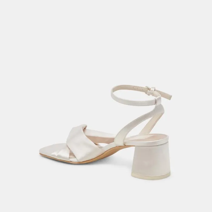 Dolce Vita Brenna Heels Ivory Satin Women Heels
