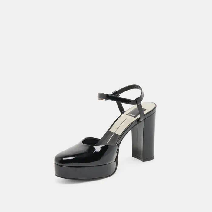 Dolce Vita Claud Heels Midnight Patent Leather Women Heels