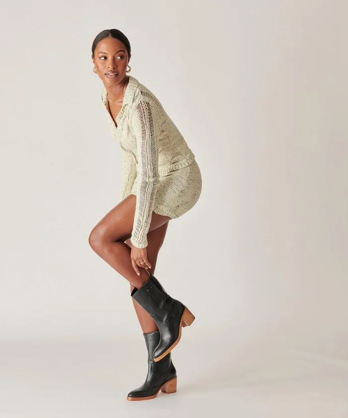Dolce Vita Colete Boots Black Leather Women Boots and Booties