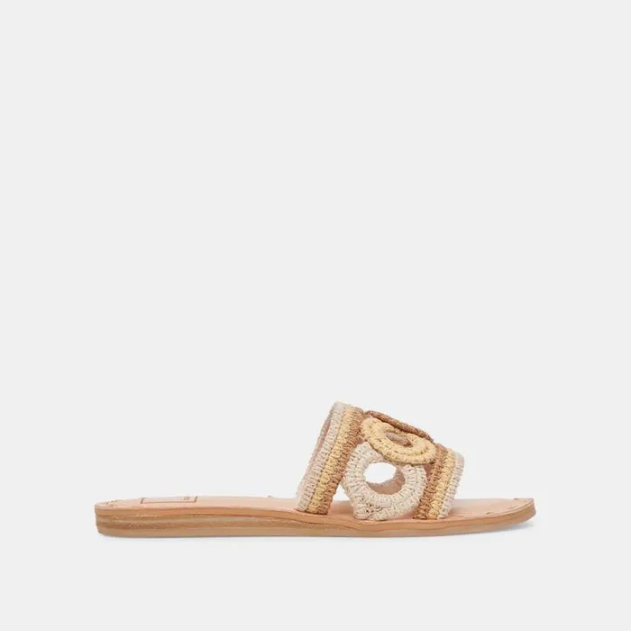 Dolce Vita Dany Sandals Natural Multi Raffia Women Sandals