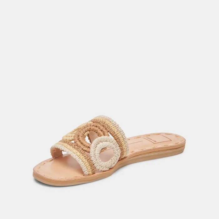 Dolce Vita Dany Sandals Natural Multi Raffia Women Sandals