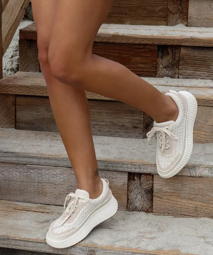 Dolce Vita Dolen Sneakers Sandstone Knit Women Sneakers