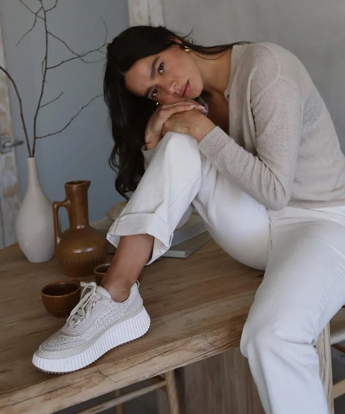 Dolce Vita Dolen Sneakers Sandstone Knit Women Sneakers