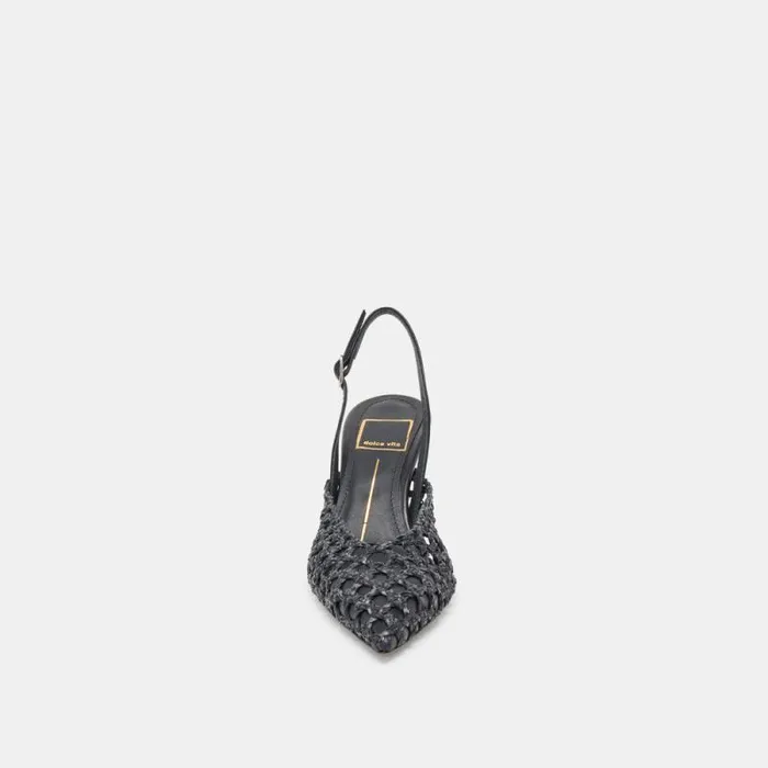 Dolce Vita Gloria Heels Black Woven Women Heels