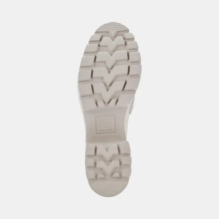 Dolce Vita Halona Loafers Ivory Leather Women Flats and Loafers