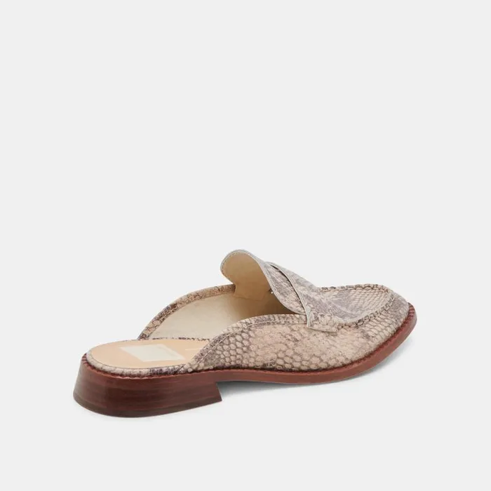 Dolce Vita Havan Loafers Sand Snake Embossed Women Flats and Loafers