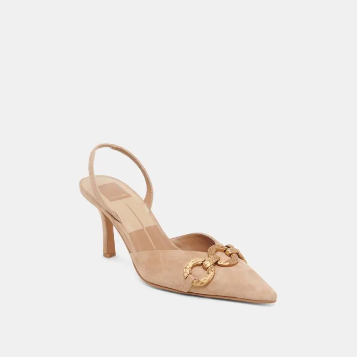 Dolce Vita Haylee Heels Camel Suede Women Heels
