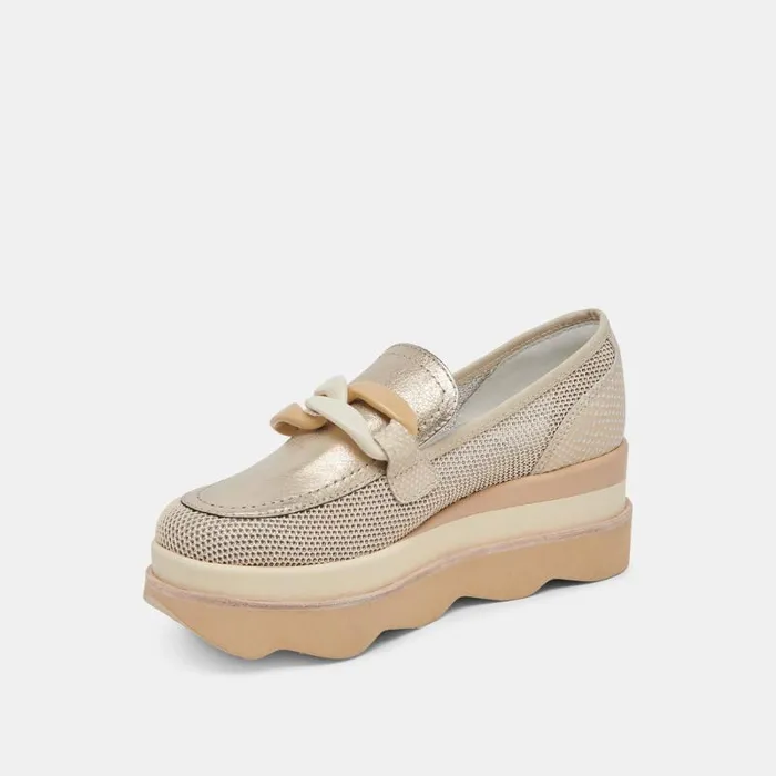 Dolce Vita Jaksen Sneakers Gold Mesh Women Sneakers