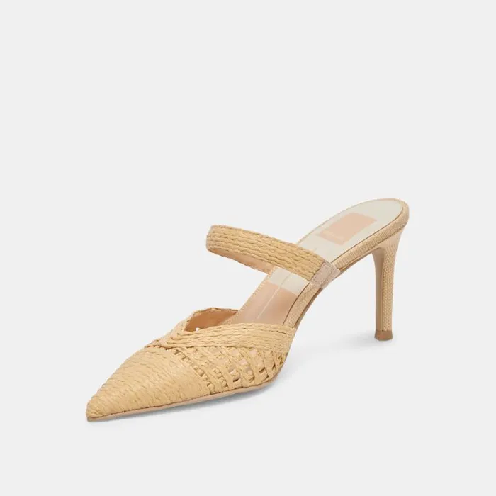 Dolce Vita Kaline Heels Lt Natural Raffia Women Heels