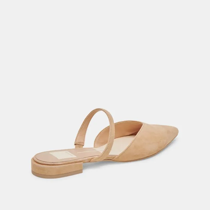 Dolce Vita Kanika Wide Flats Tan Suede Women Flats and Loafers