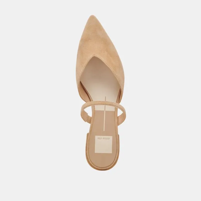 Dolce Vita Kanika Wide Flats Tan Suede Women Flats and Loafers