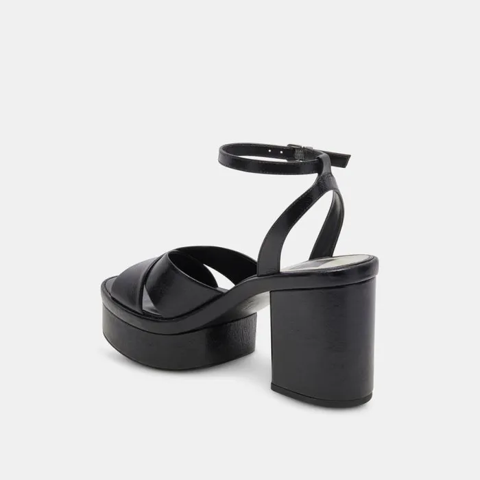 Dolce Vita Laisha Heels Midnight Crinkle Patent Women Heels