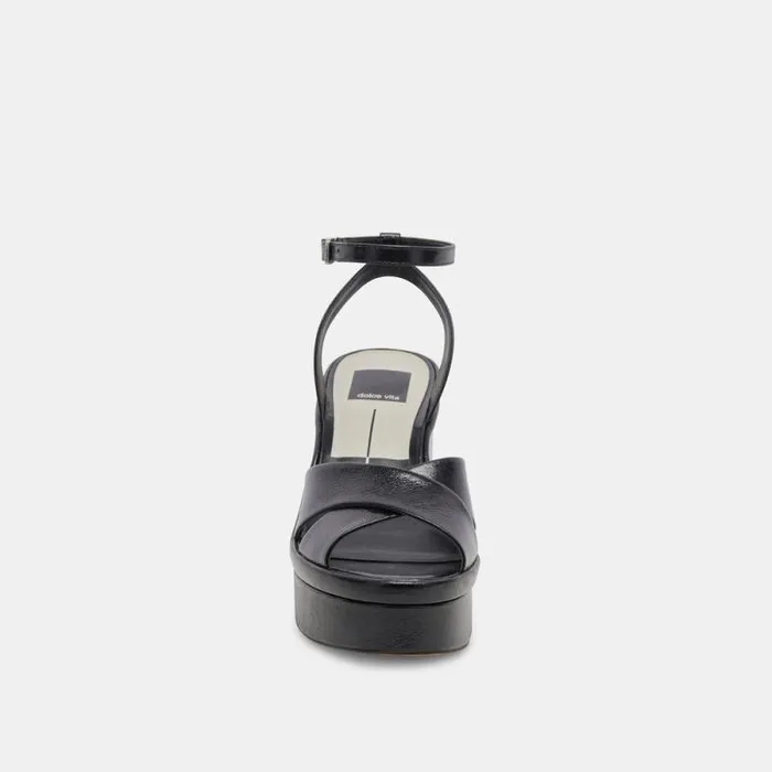 Dolce Vita Laisha Heels Midnight Crinkle Patent Women Heels