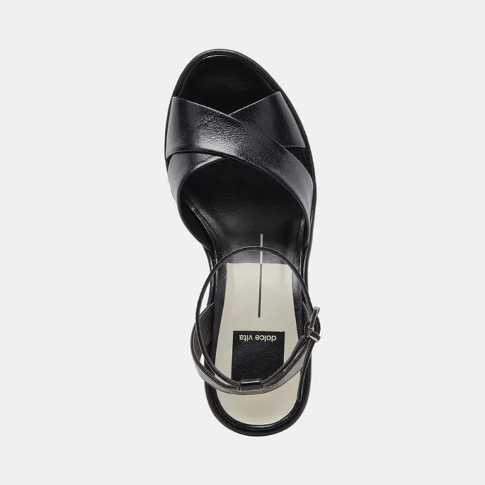 Dolce Vita Laisha Heels Midnight Crinkle Patent Women Heels