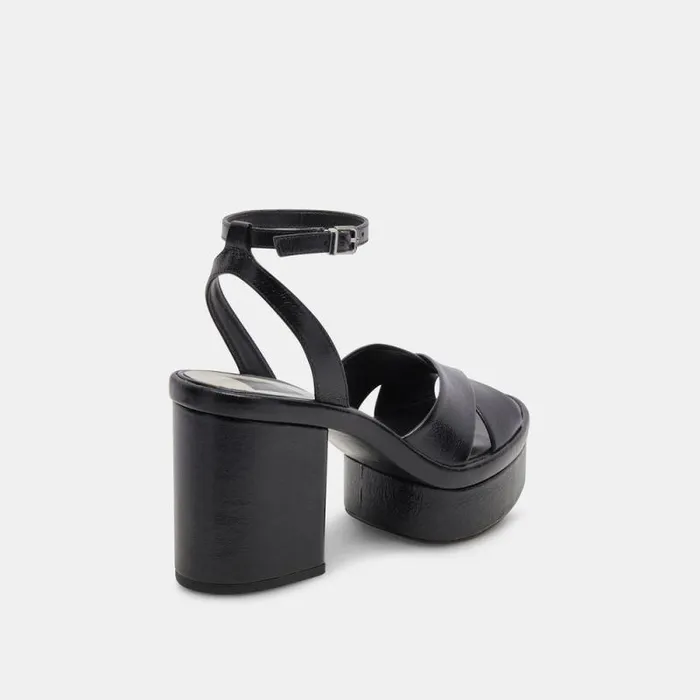 Dolce Vita Laisha Heels Midnight Crinkle Patent Women Heels
