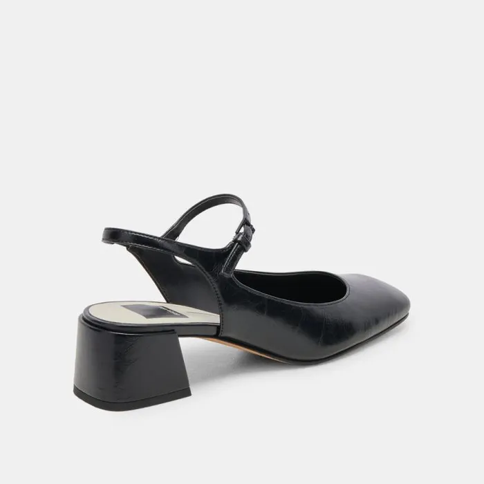 Dolce Vita Maggi Heels Midnight Crinkle Patent Women Heels