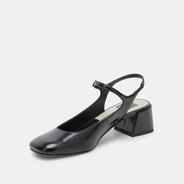 Dolce Vita Maggi Heels Midnight Crinkle Patent Women Heels