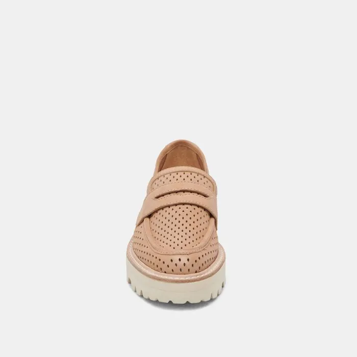 Dolce Vita Malila Loafers Toffee Nubuck Women Flats and Loafers