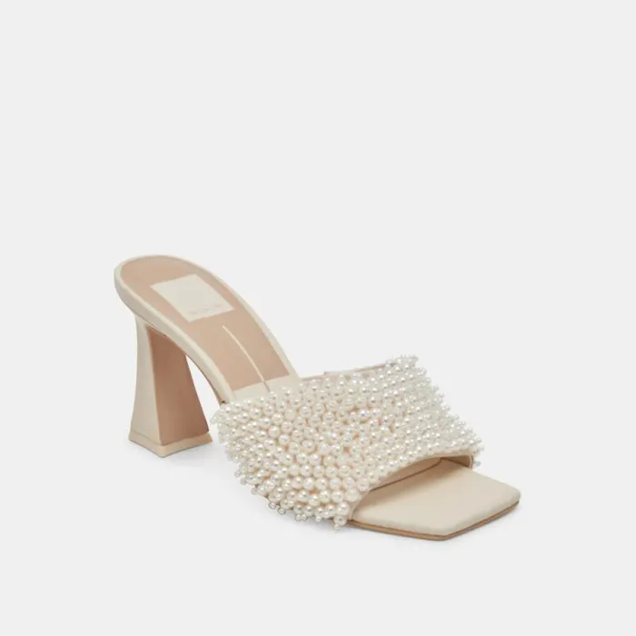 Dolce Vita Nandy Pearl Heels Vanilla Pearls Women Heels