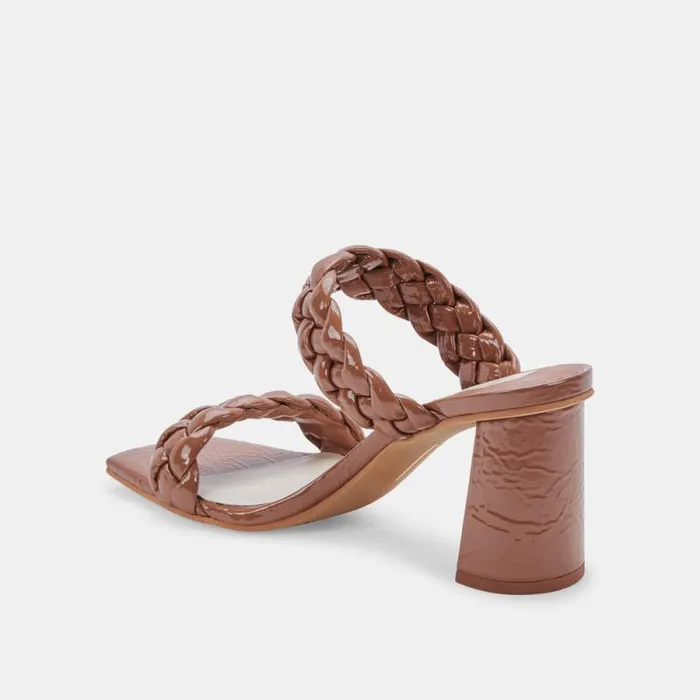 Dolce Vita Paily Heels Taupe Patent Stella Women Sandals