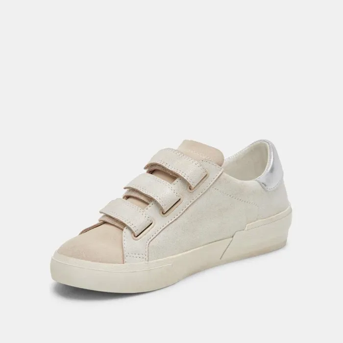 Dolce Vita Zabor Sneakers Off White Distressed Leather Women Sneakers