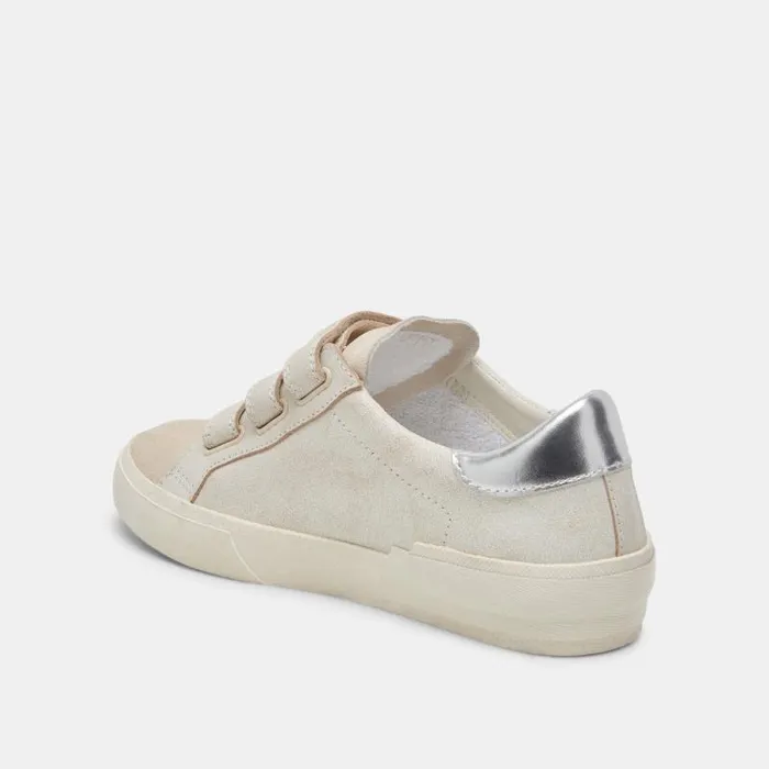 Dolce Vita Zabor Sneakers Off White Distressed Leather Women Sneakers
