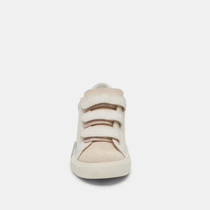 Dolce Vita Zabor Sneakers Off White Distressed Leather Women Sneakers