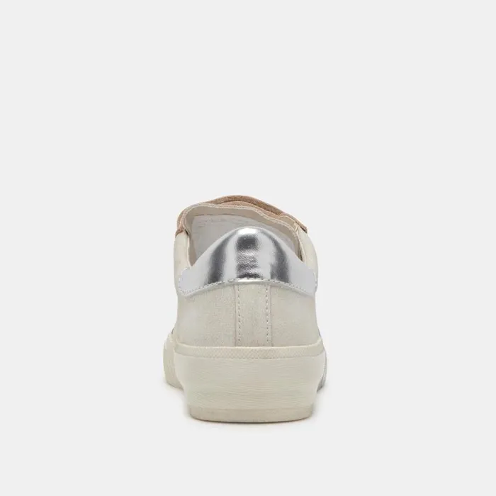 Dolce Vita Zabor Sneakers Off White Distressed Leather Women Sneakers