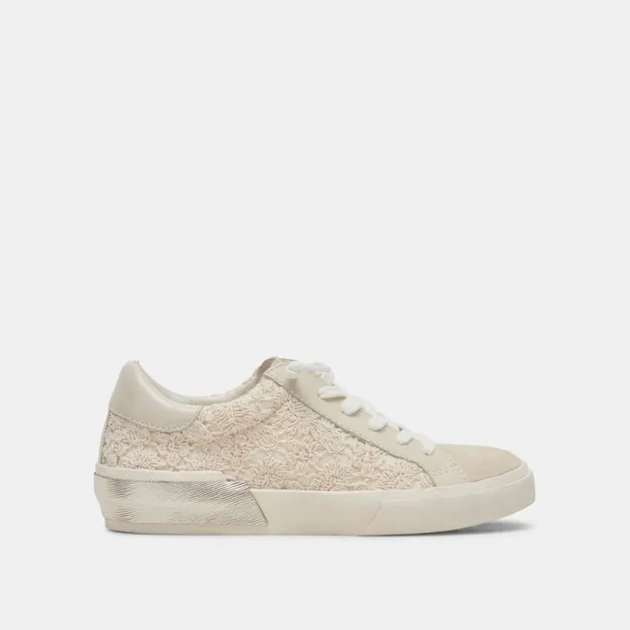 Dolce Vita Zina Sneakers Ecru Lace Women Sneakers
