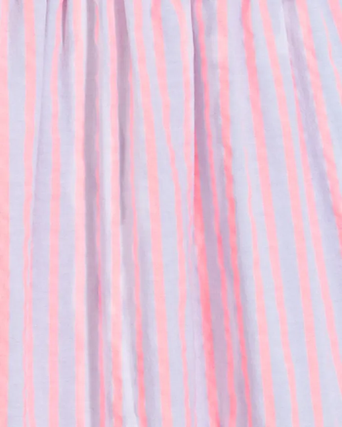 Draper James Extended Sizes Women Goldie Smocked Dress In Seersucker Stripe