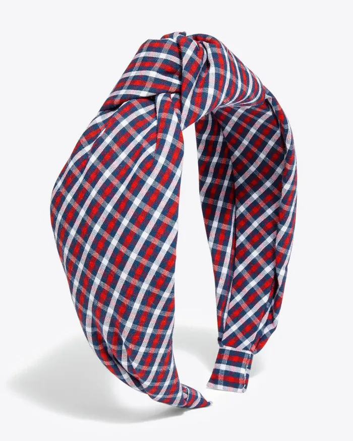 Draper James Hats and Hair Women Picnic Plaid Knot Headband
