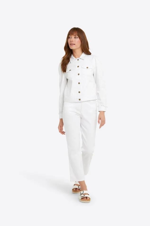 Draper James Jackets and Outerwear Women White Denim Jacket