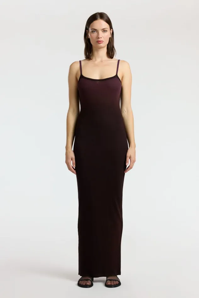Dresses Skirts Women COTTON CITIZEN Verona Spaghetti Maxi Dress Eggplant Cast