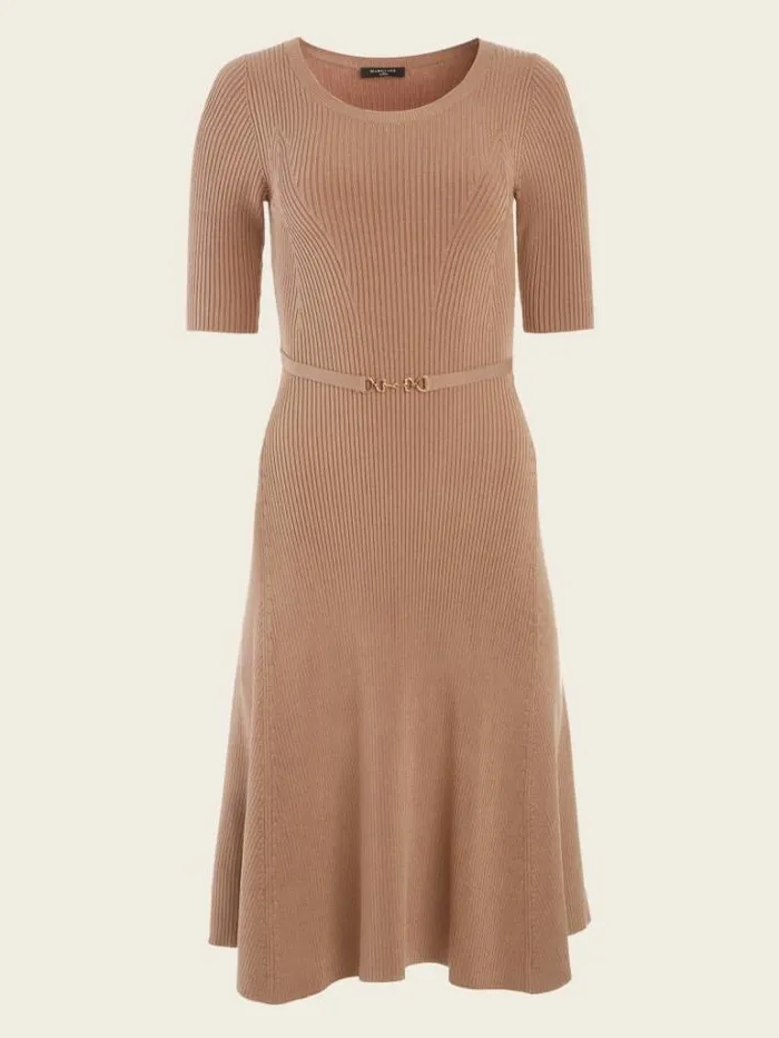 Dresses Women Marciano Laila Ribbed Sweater Dress Blonde Ambition Dresses Women Marciano Laila Ribbed Sweater Dress Blonde Ambition