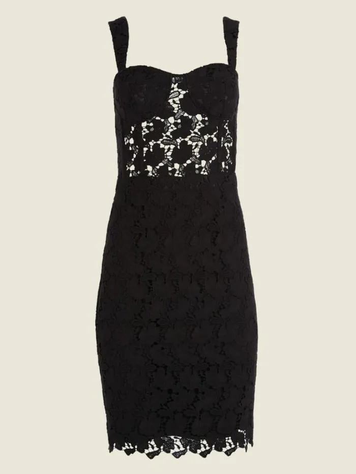 Dresses Women Marciano Luca Lace Corset Dress Black Dresses Women Marciano Luca Lace Corset Dress Black