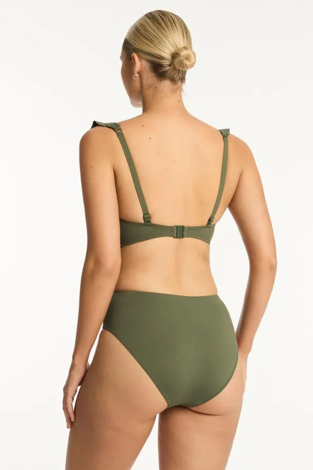 Eco Essentials Retro High Waist Pant Eco Essentials Khaki Women Sea Level Bottoms