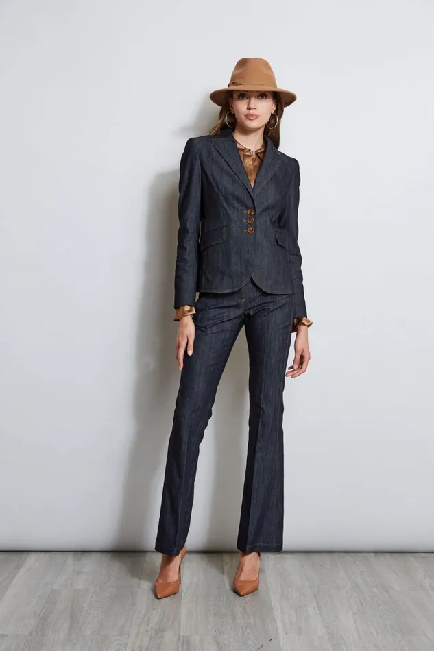 Elie Tahari Jackets and Blazers Denim 3 Button Blazer Indigo 8211 Women