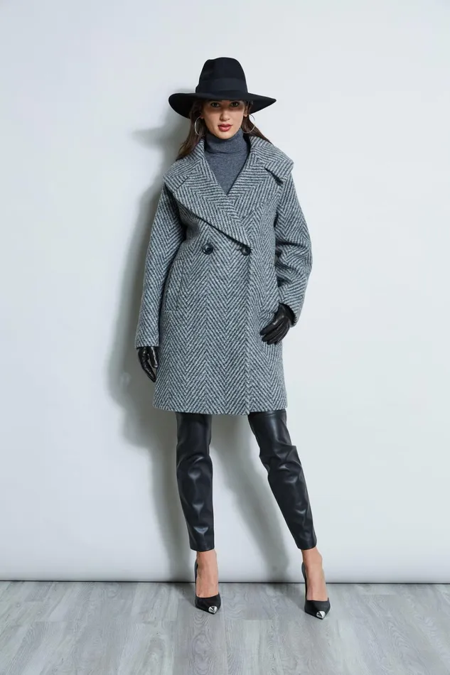 Elie Tahari Knits and Sweaters Short Sleeve Cashmere Turtleneck Sweater Grey Melange 8211 Women