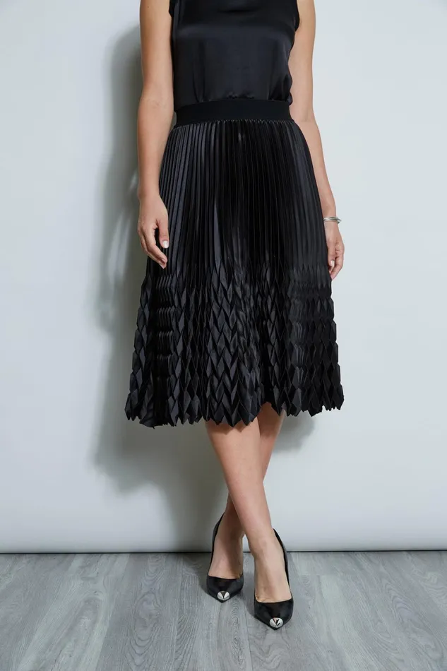 Elie Tahari Skirts Diamond Pleated Skirt Black 8211 Women