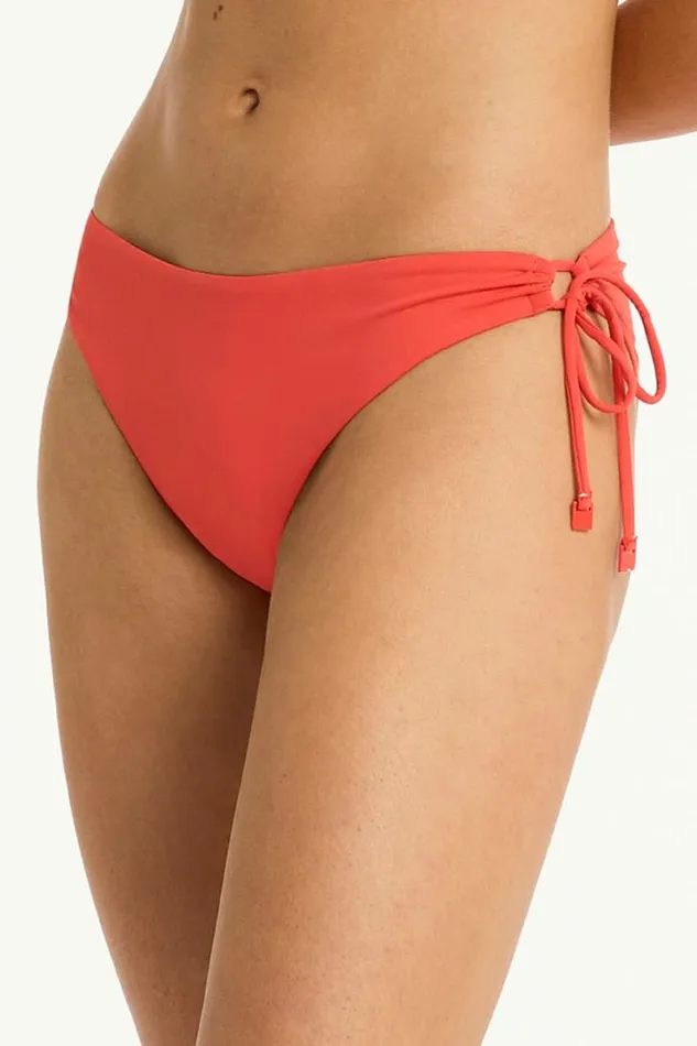 Essentials Edit Tie Side Cheeky Pant Eco Essentials Flame Women Sea Level Bottoms