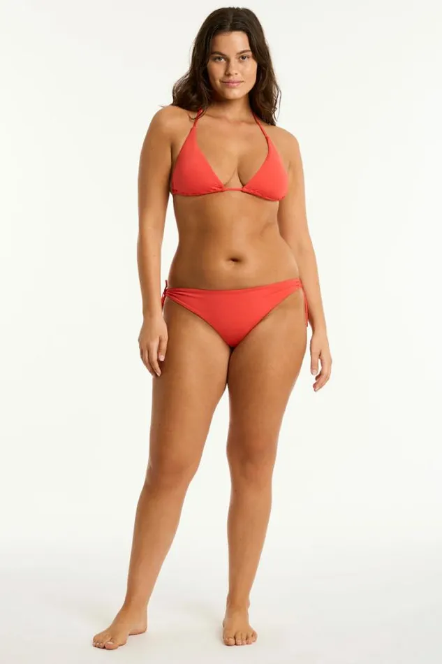 Essentials Edit Tie Side Cheeky Pant Eco Essentials Flame Women Sea Level Bottoms