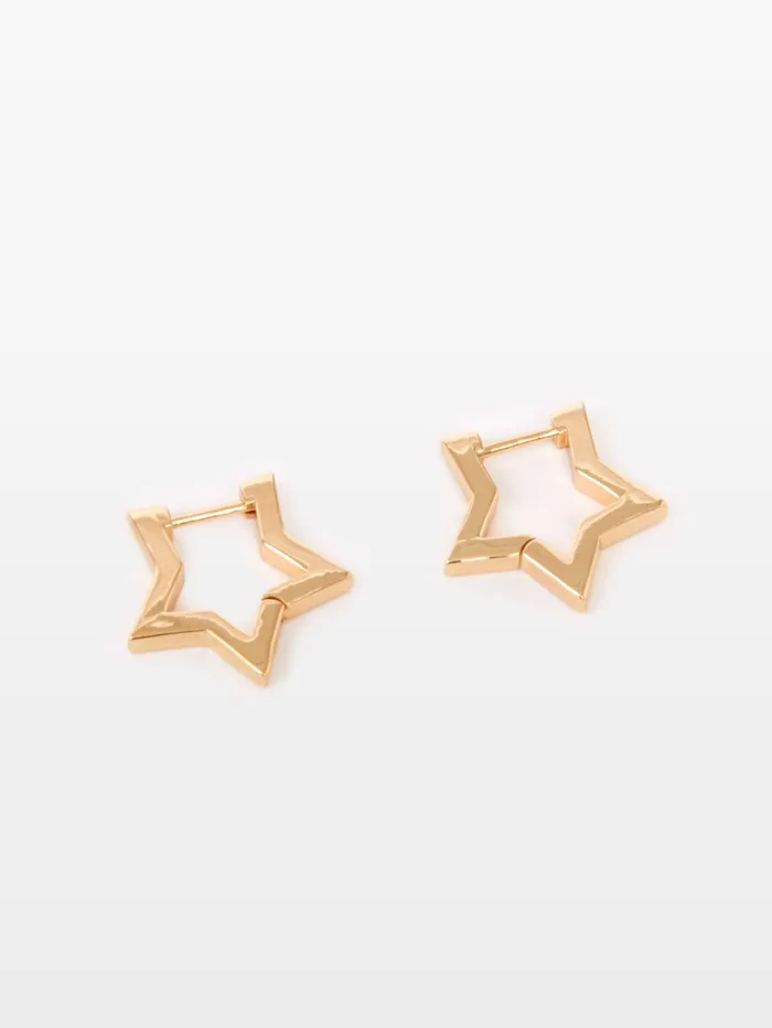 French Connection Chunky Star Earring Gold Woman Jewellery